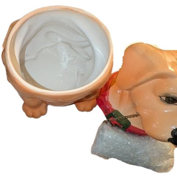 NEW Holiday Time Vintage Dog Sign Lab Labrador  Merry Christmas Cookie Jar - Picture 9 of 13